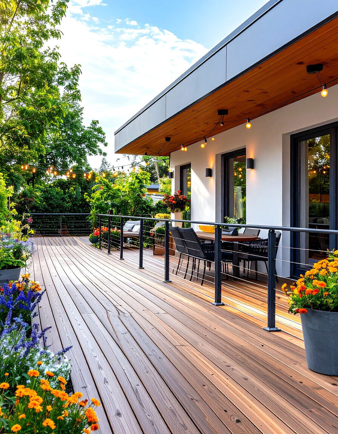 Vertical Cable Deck Railing - 30 deck railing designs