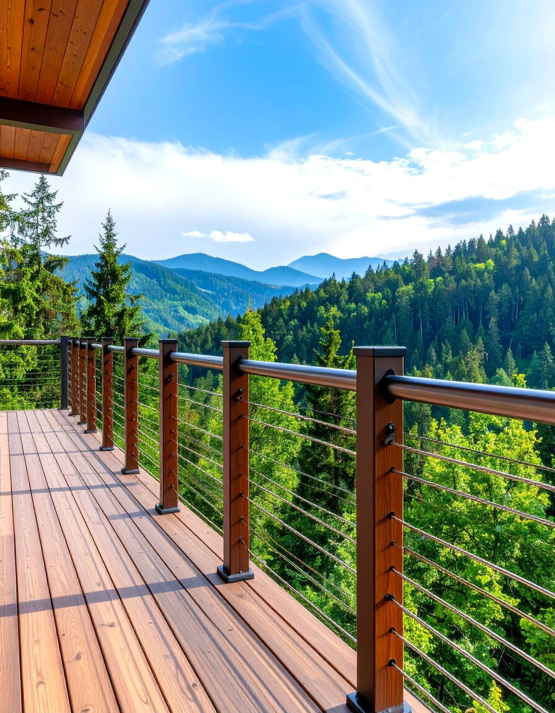 Vertical Cable Patio Railing - 30 patio railing ideas