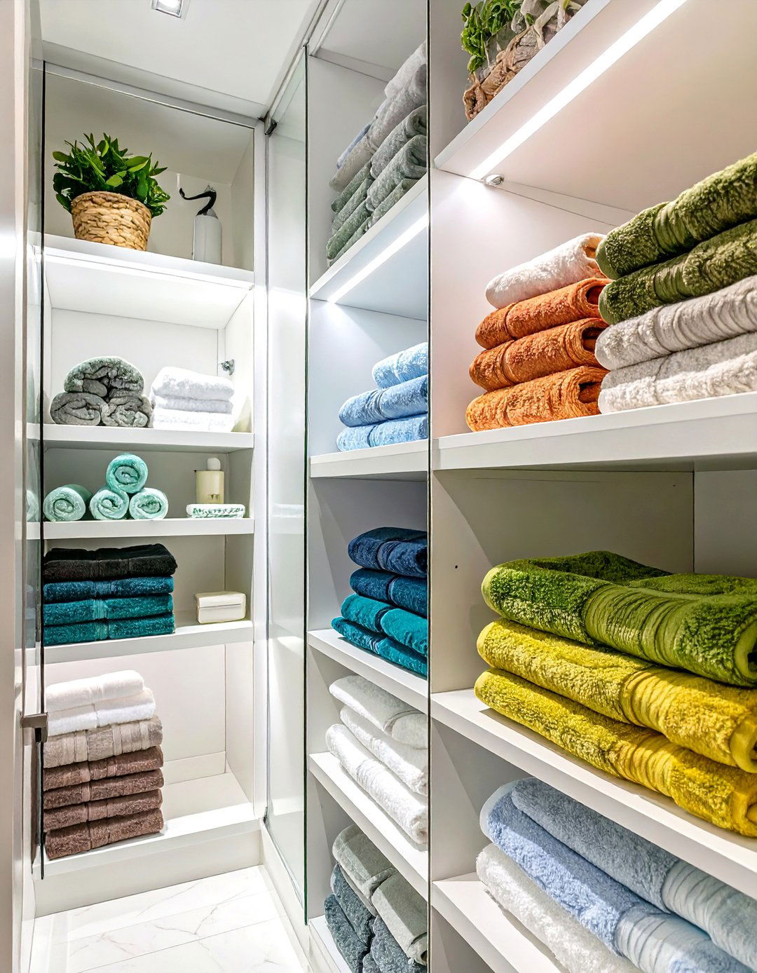 Vertical Closet Shelf Dividers - 30 bathroom closet organization ideas