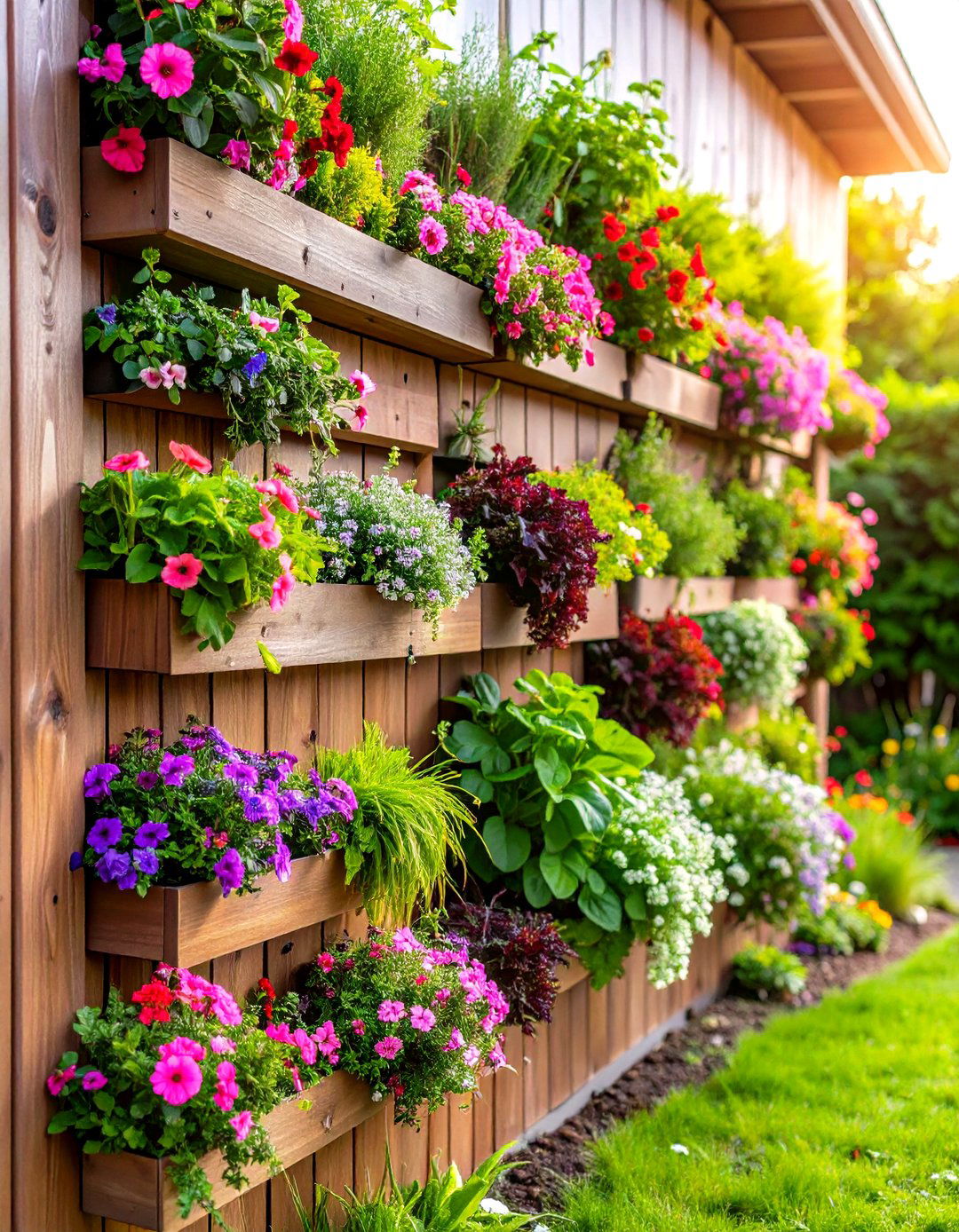 Vertical Flower Bed Garden Wall - 30 flower bed garden ideas