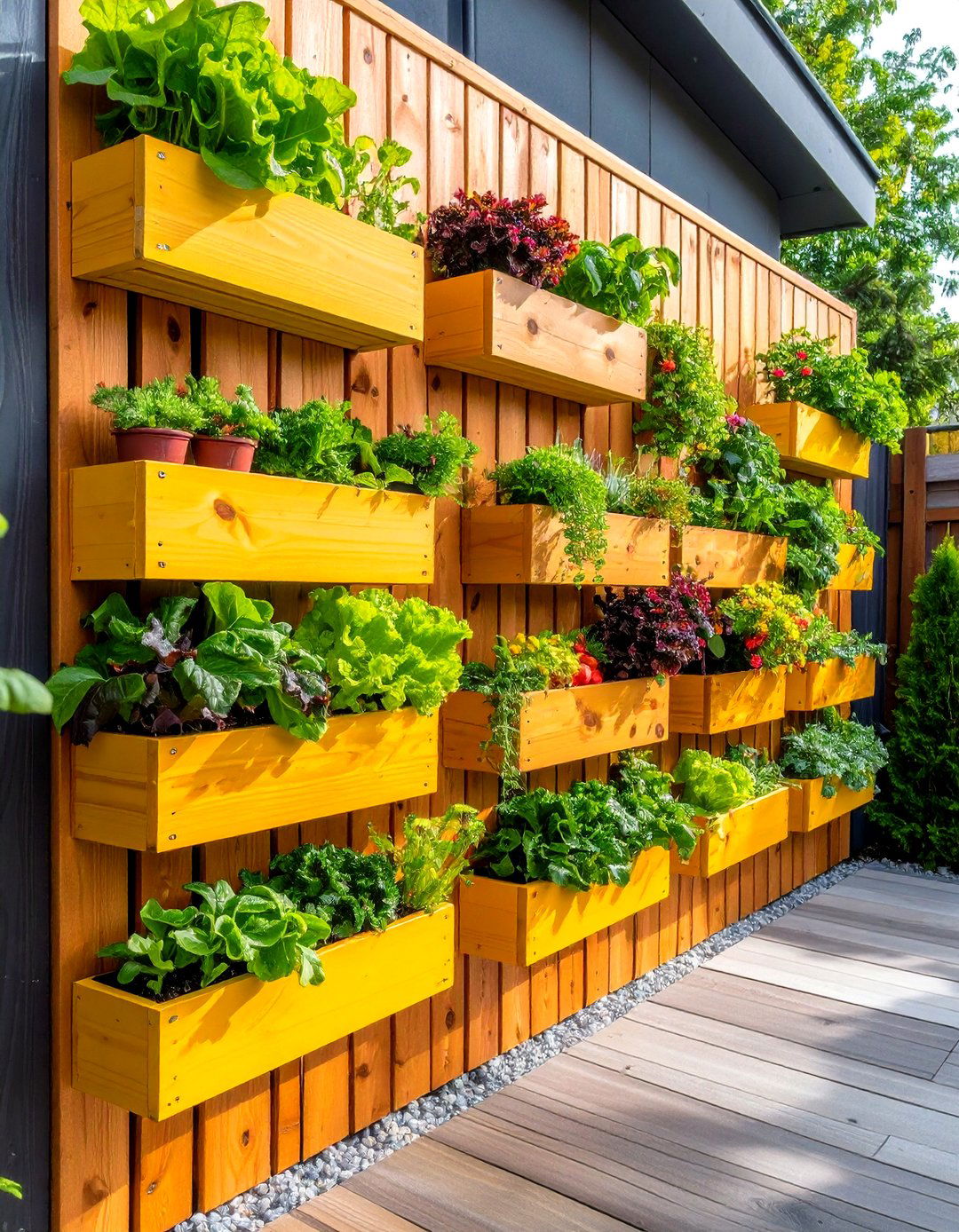 Vertical Garden Privacy Fence - 30 privacy fence ideas for backyard
