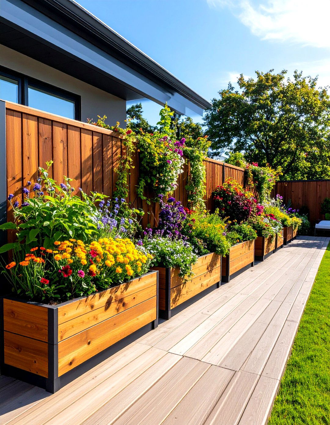 Vertical Garden Railing System - 30 inexpensive deck railing ideas