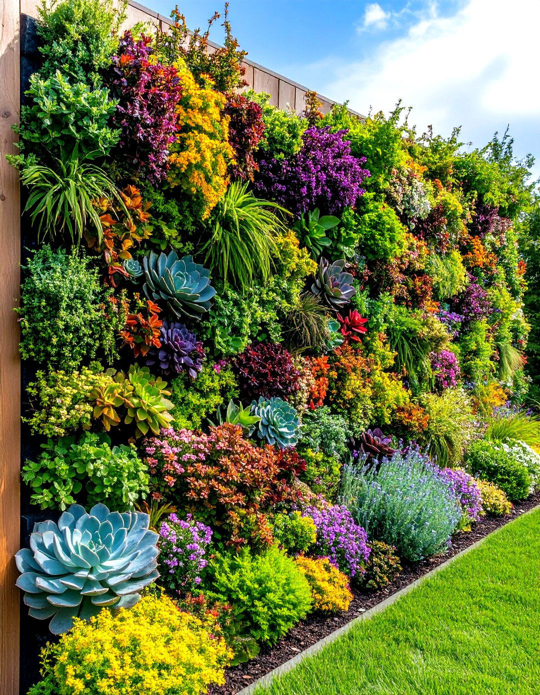 Vertical Garden Retaining Wall - 30 front yard retaining wall ideas