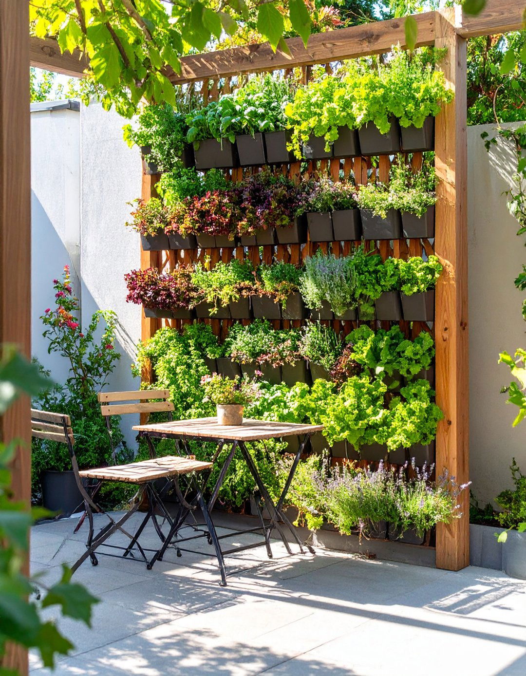 Vertical Garden Shade Wall - 30 budget diy backyard shade ideas