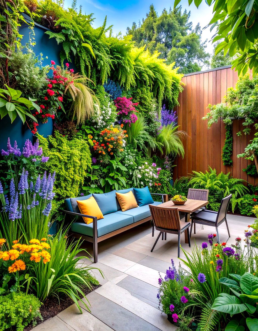 Vertical Garden Wall for Side Shade - 30 patio shades ideas