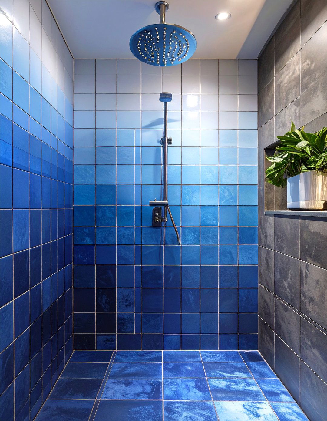 Vertical Gradient Shower Tile - 30 small shower tile ideas