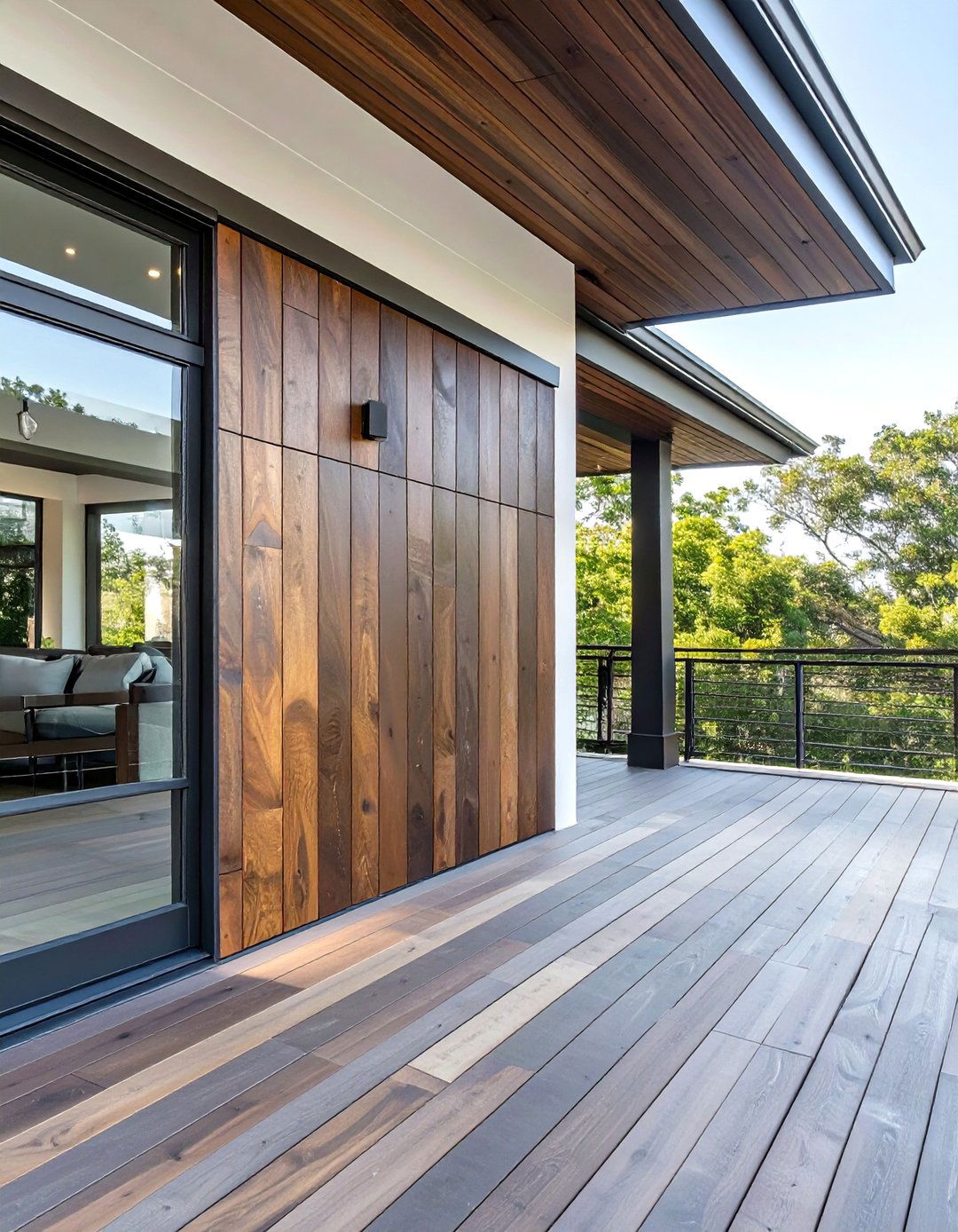 Vertical Hardwood Plank Fascia - 30 deck fascia ideas
