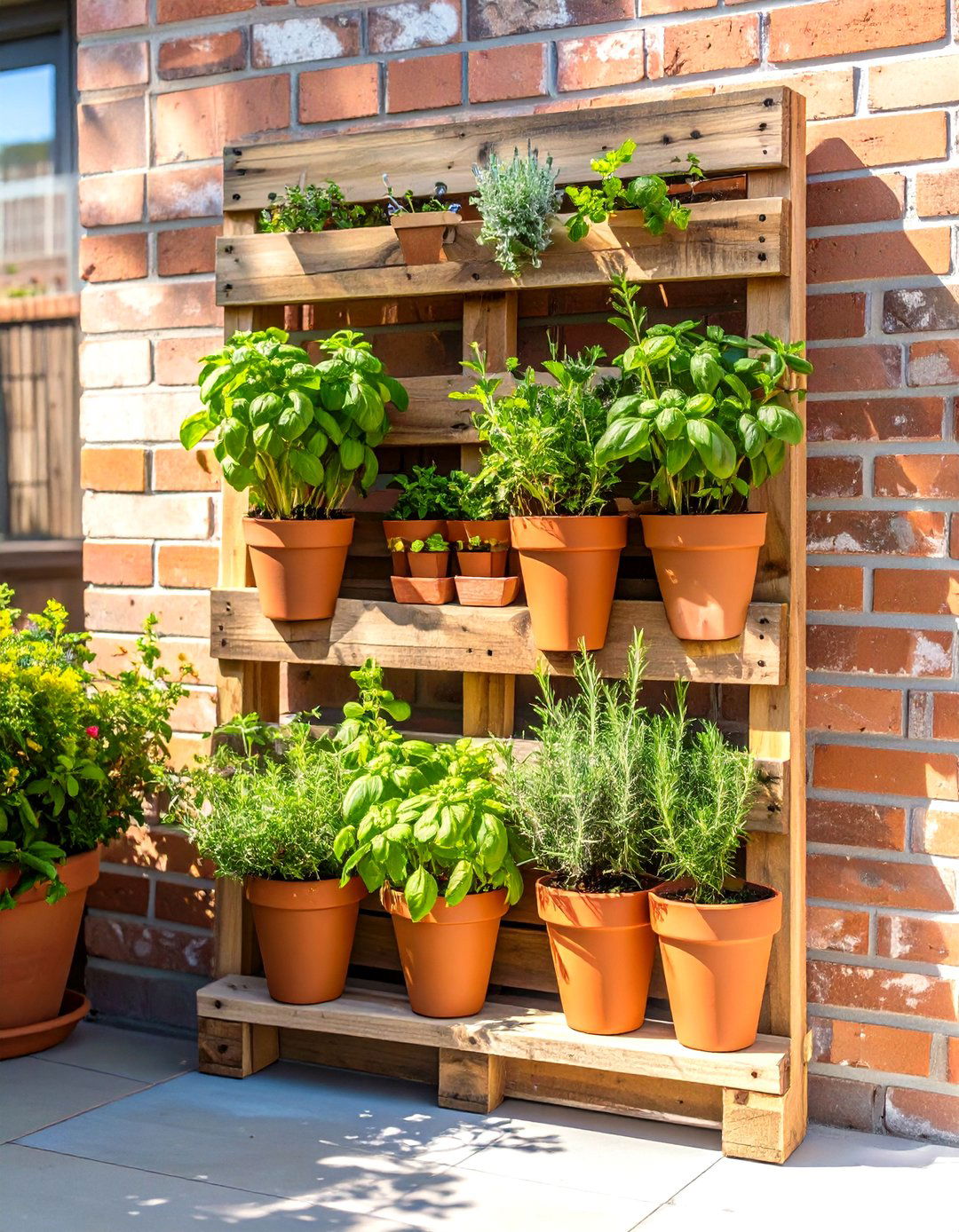Vertical Herb Garden Wall - 30 outdoor decor ideas