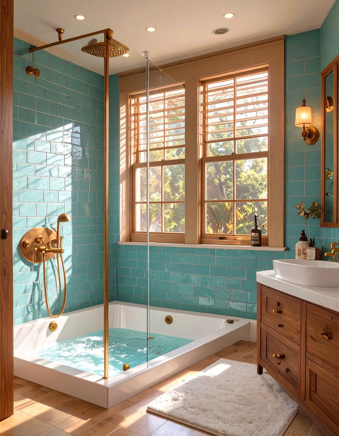 Vertical Jalousie Shower Window - 30 shower window ideas