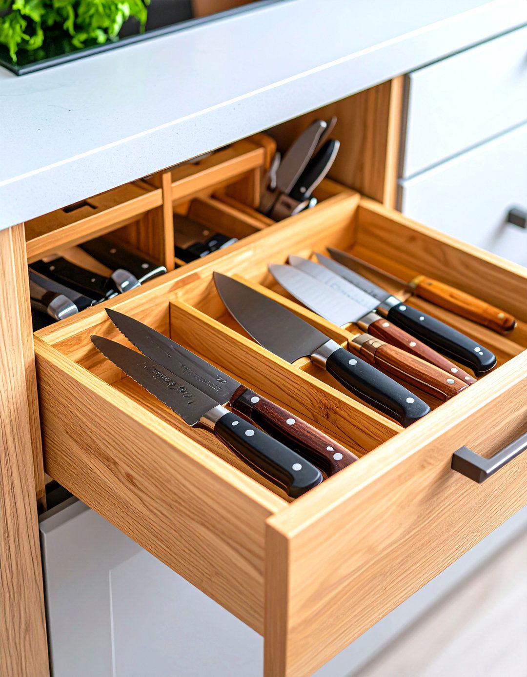 Vertical Knife Block Drawer Inserts - 30 kitchen drawer organizer ideas
