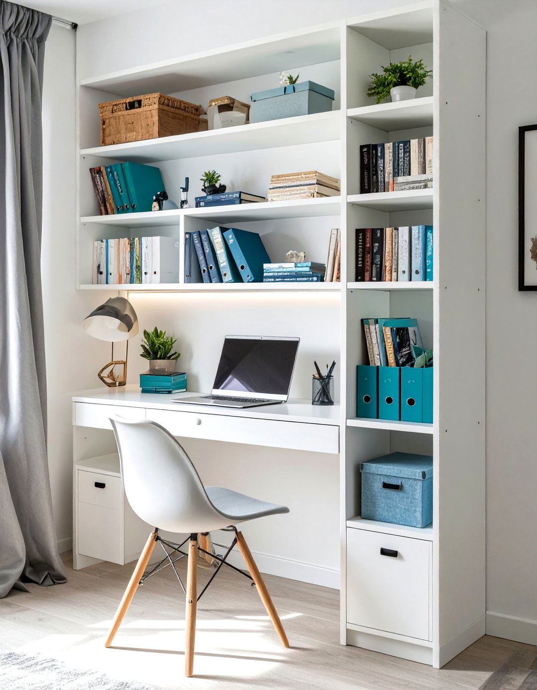 Vertical Shelving Small Home Office Design - 30 small home office design ideas