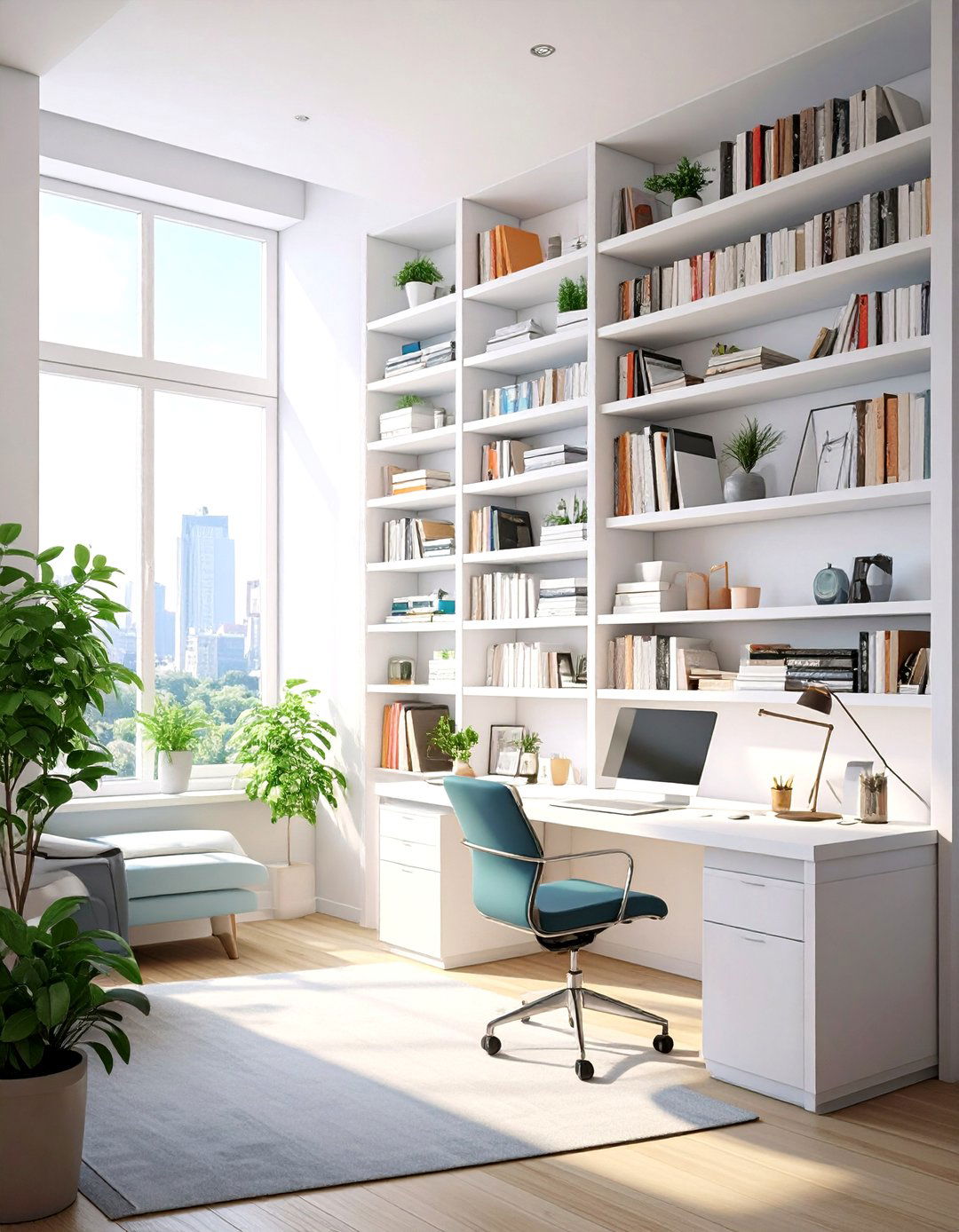 Vertical Shelving Systems - 30 small office interior design ideas
