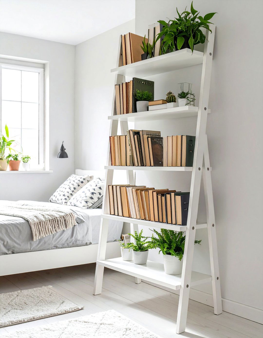 Vertical Shelving Units - 30 small bedroom design ideas