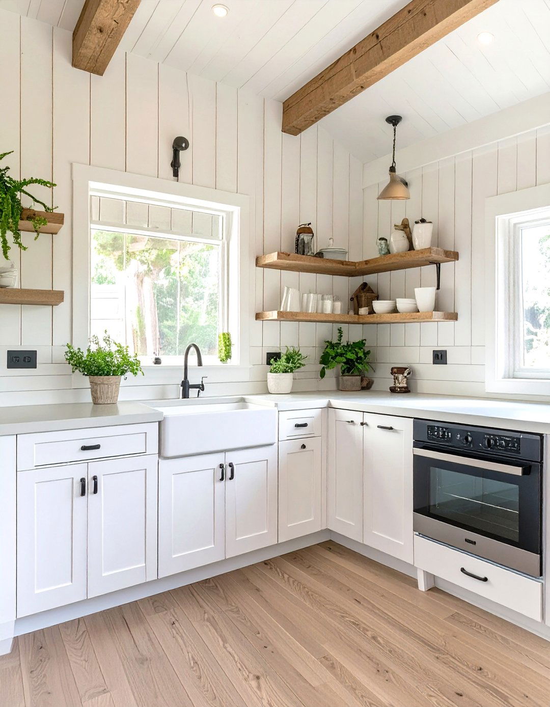 Vertical Shiplap Paneling in Small Kitchens - 30 small kitchen trends 2025