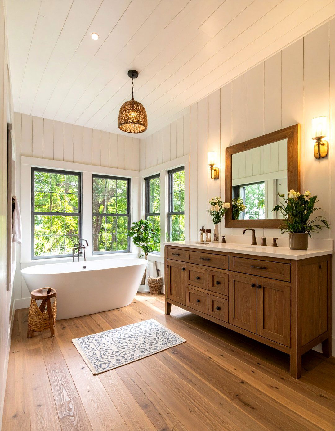 Vertical Shiplap Paneling in a Bathroom - 30 12 bathroom ideas