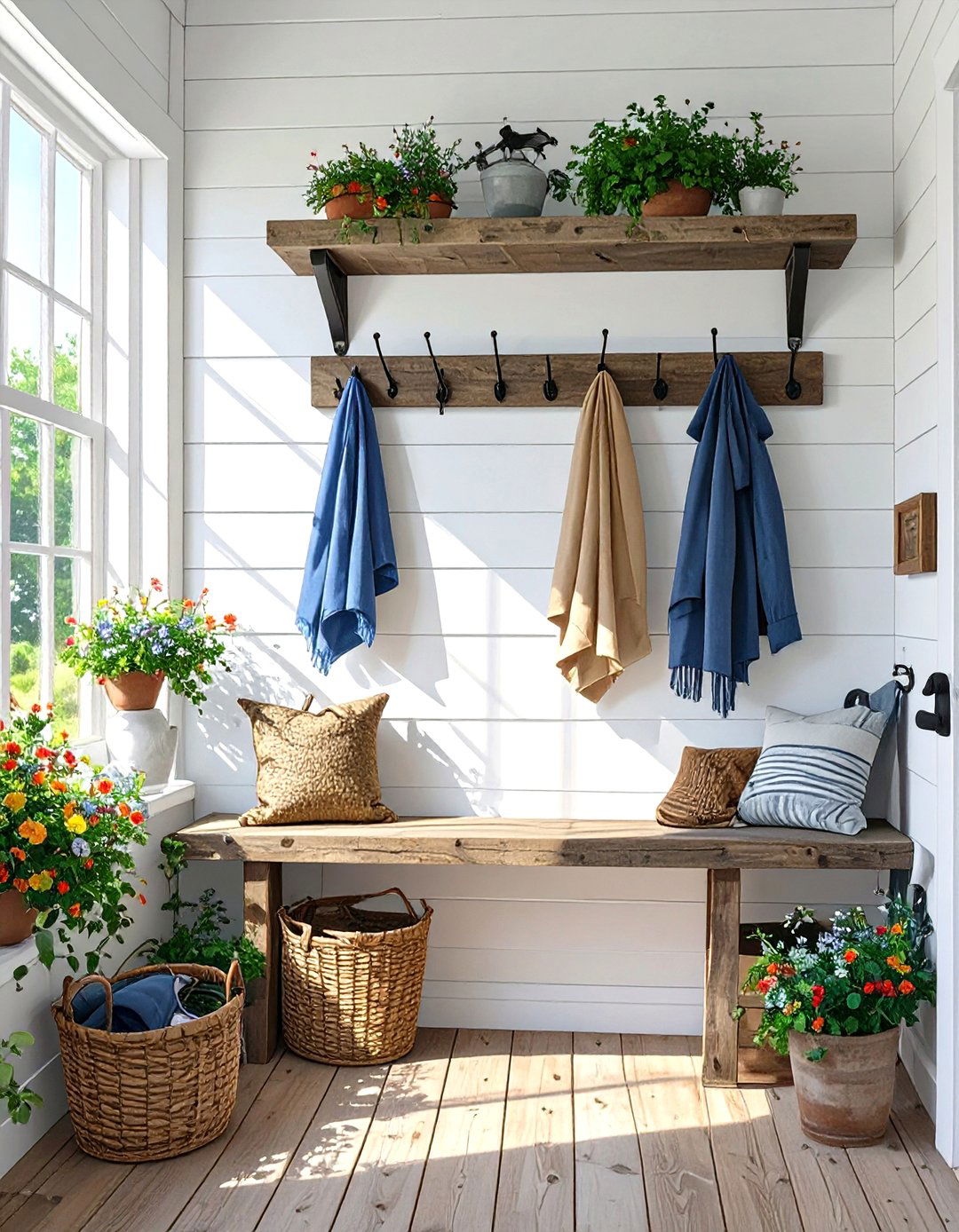 Vertical Shiplap Small Mudroom - 30 small mudroom mudroom ideas