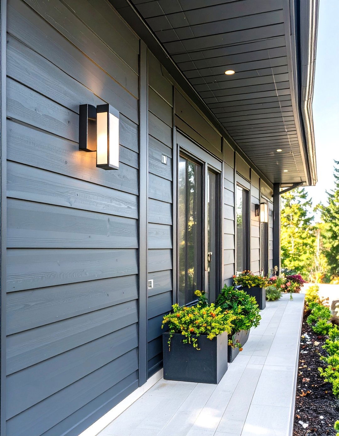 Vertical Siding Porch Wall - 30 house modern front porch ideas