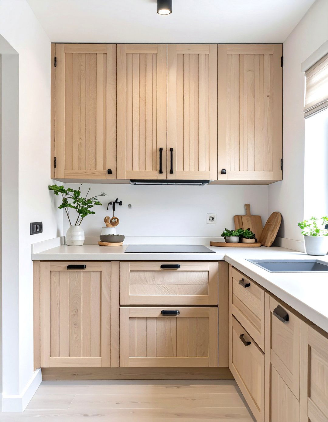 Vertical Slat Wood Small Kitchen Cabinets - 30 small kitchen cabinet ideas