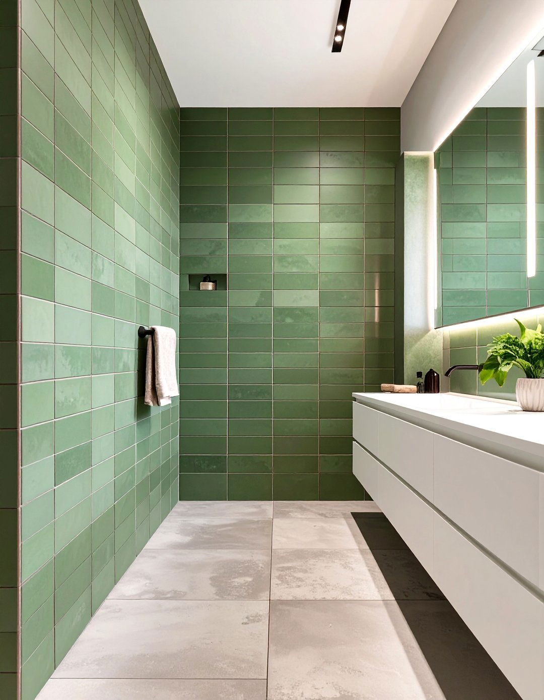 Vertical Stack Bond Bathroom Tiles - 30 bathroom tiling ideas