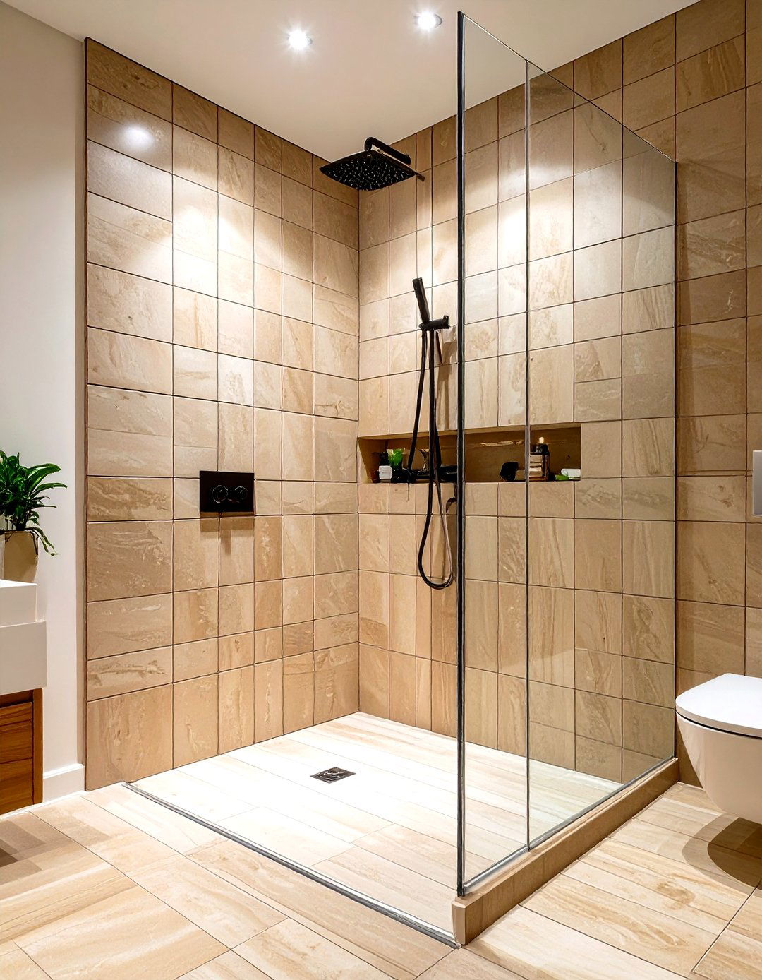 Vertical Stack Bond Tile Orientation - 30 shower ideas tile