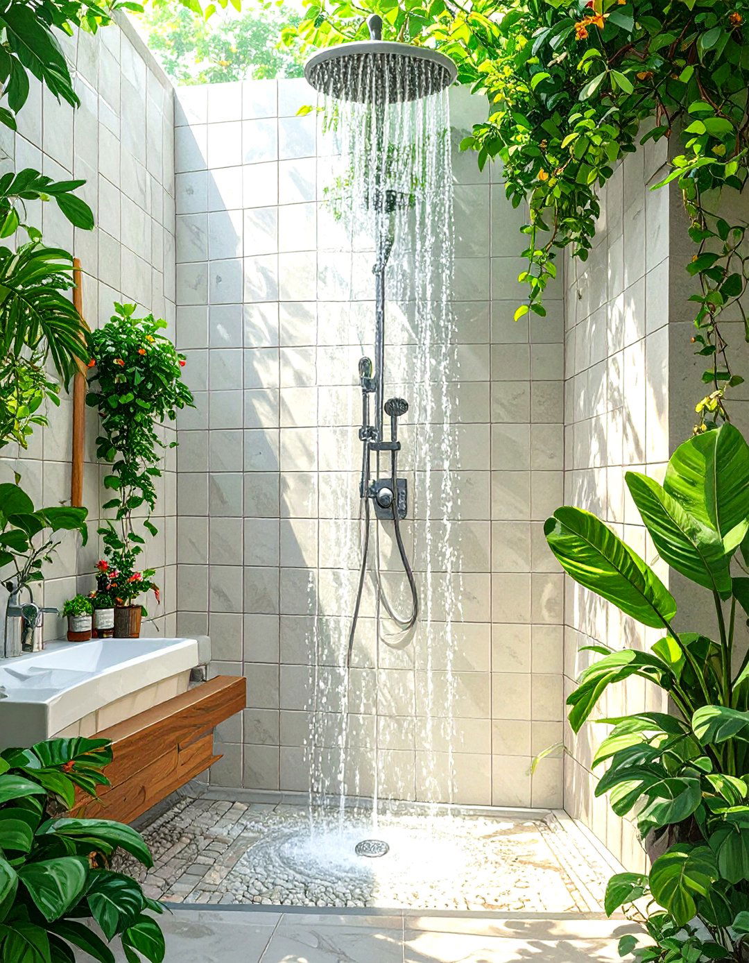 Vertical Stack Bond Tile Shower Walls - 30 shower wall ideas