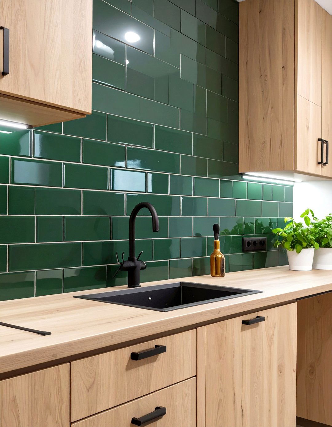 Vertical Stack Subway Kitchen Tiles - 30 modern kitchen tiles design ideas