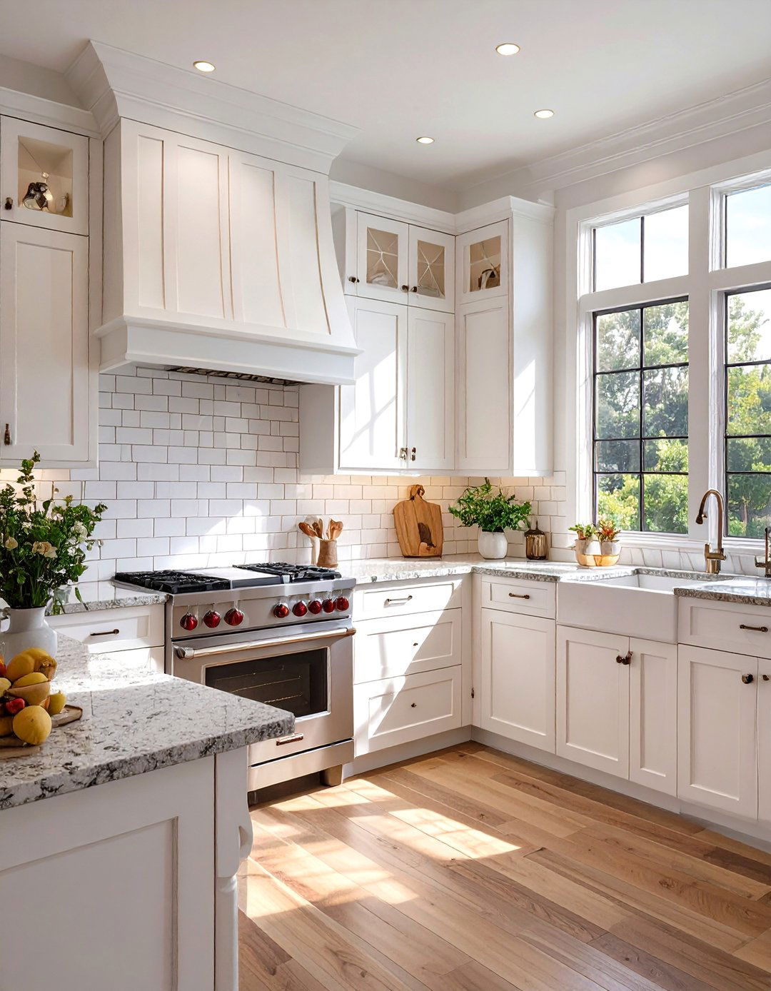 Vertical Stacked Subway Tile Backsplash - 30 backsplash ideas for white cabinets and granite countertops