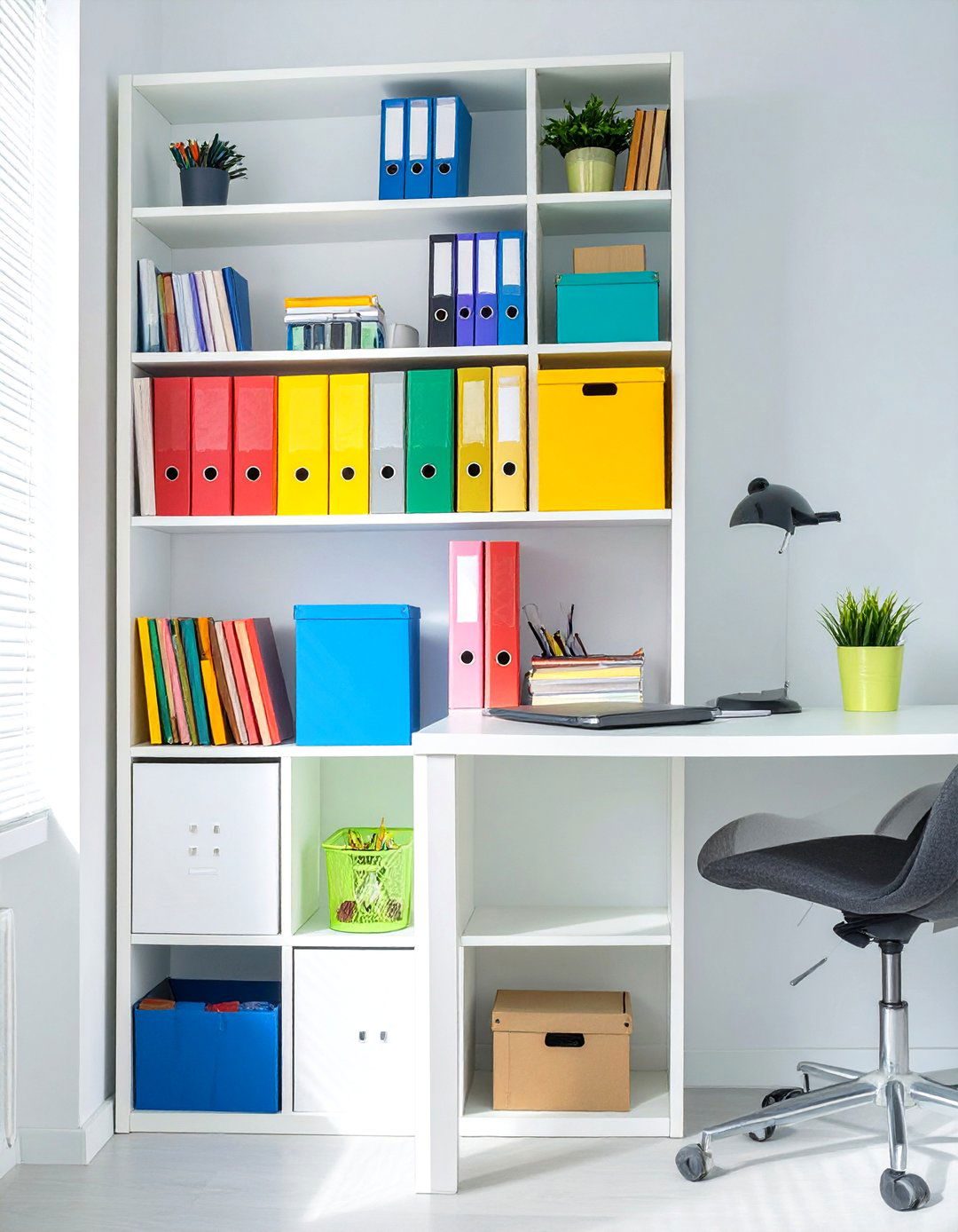 Vertical Storage Small Office Design - 30 small office layout ideas