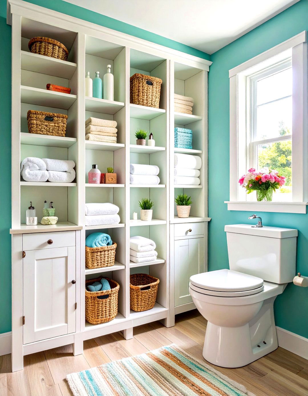 Vertical Storage Solutions - 30 remodel small bathroom ideas
