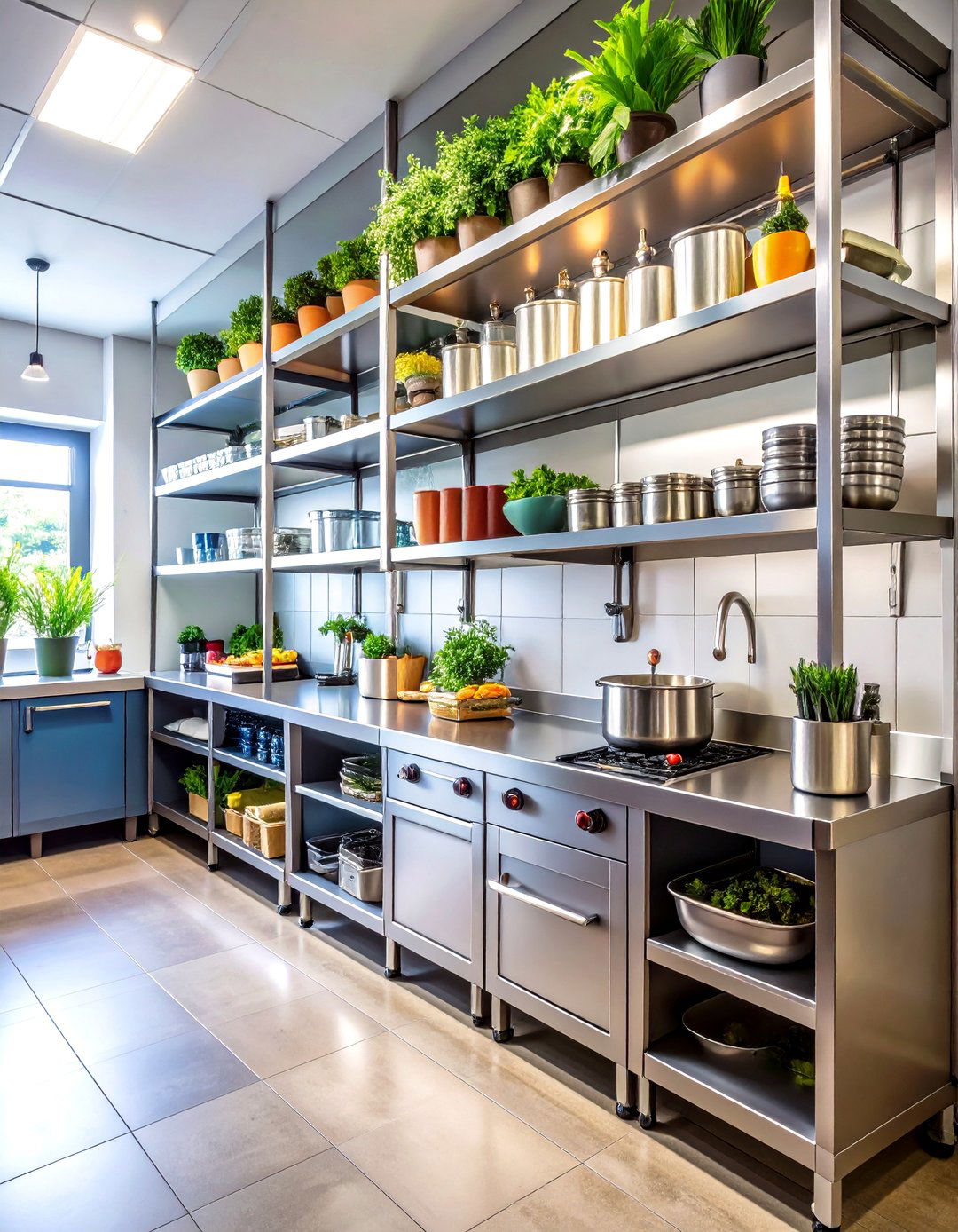 Vertical Storage Solutions - 30 restaurant kitchen design ideas