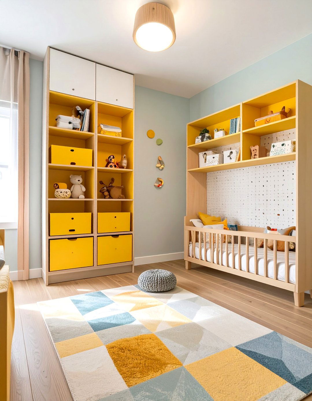 Vertical Storage Solutions for Twins - 30 twin nursery ideas