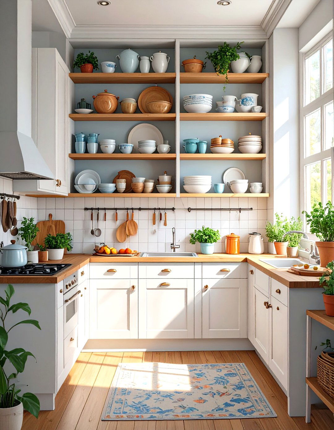 Vertical Storage with Ikea ENHET System - 30 small ikea kitchen ideas