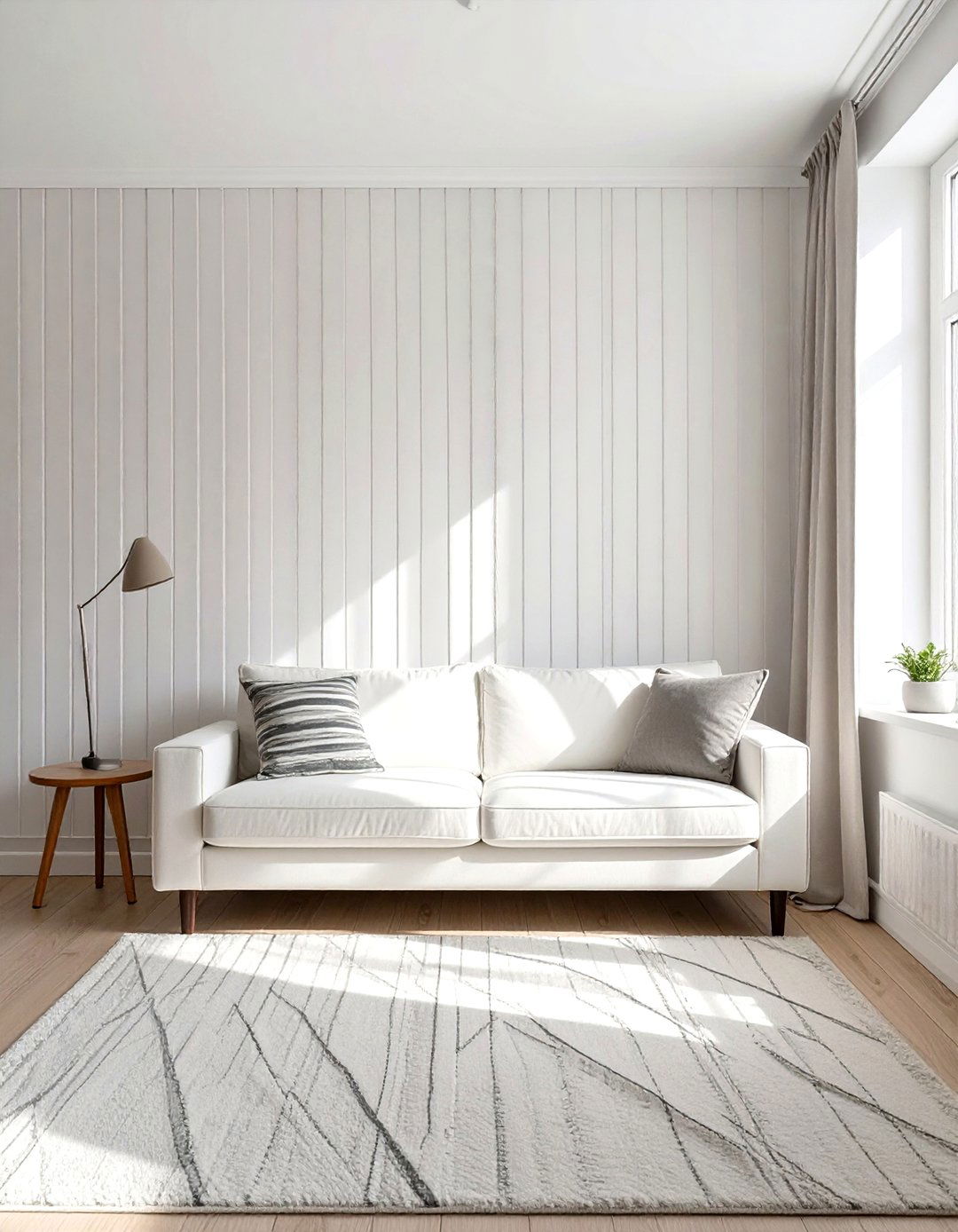 Vertical Striped Walls in a Small Living Room - 30 small living room design ideas