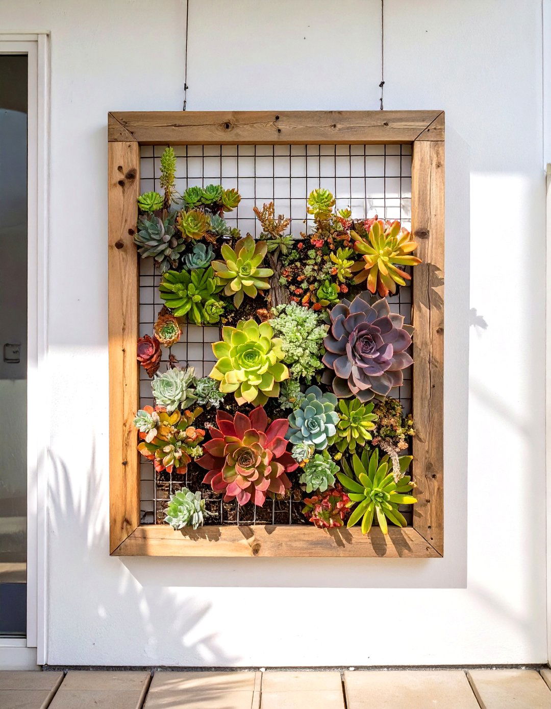 Vertical Succulent Garden Frame - 30 succulent garden ideas