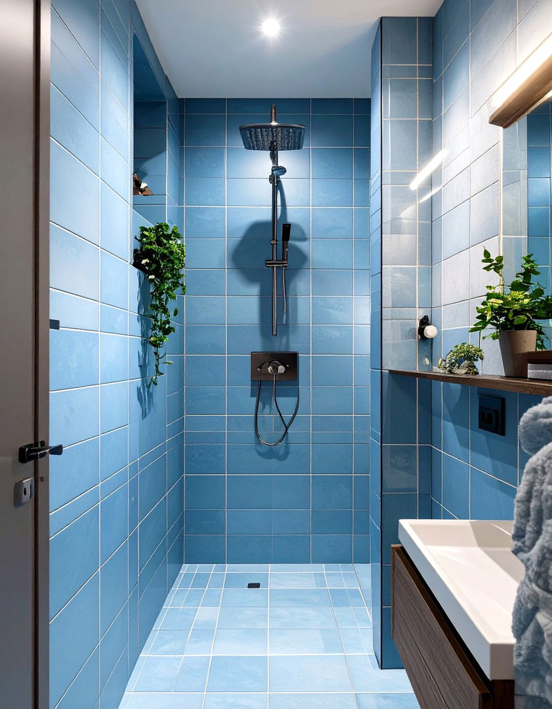 Vertical Tile Installation - 30 shower small bathroom ideas