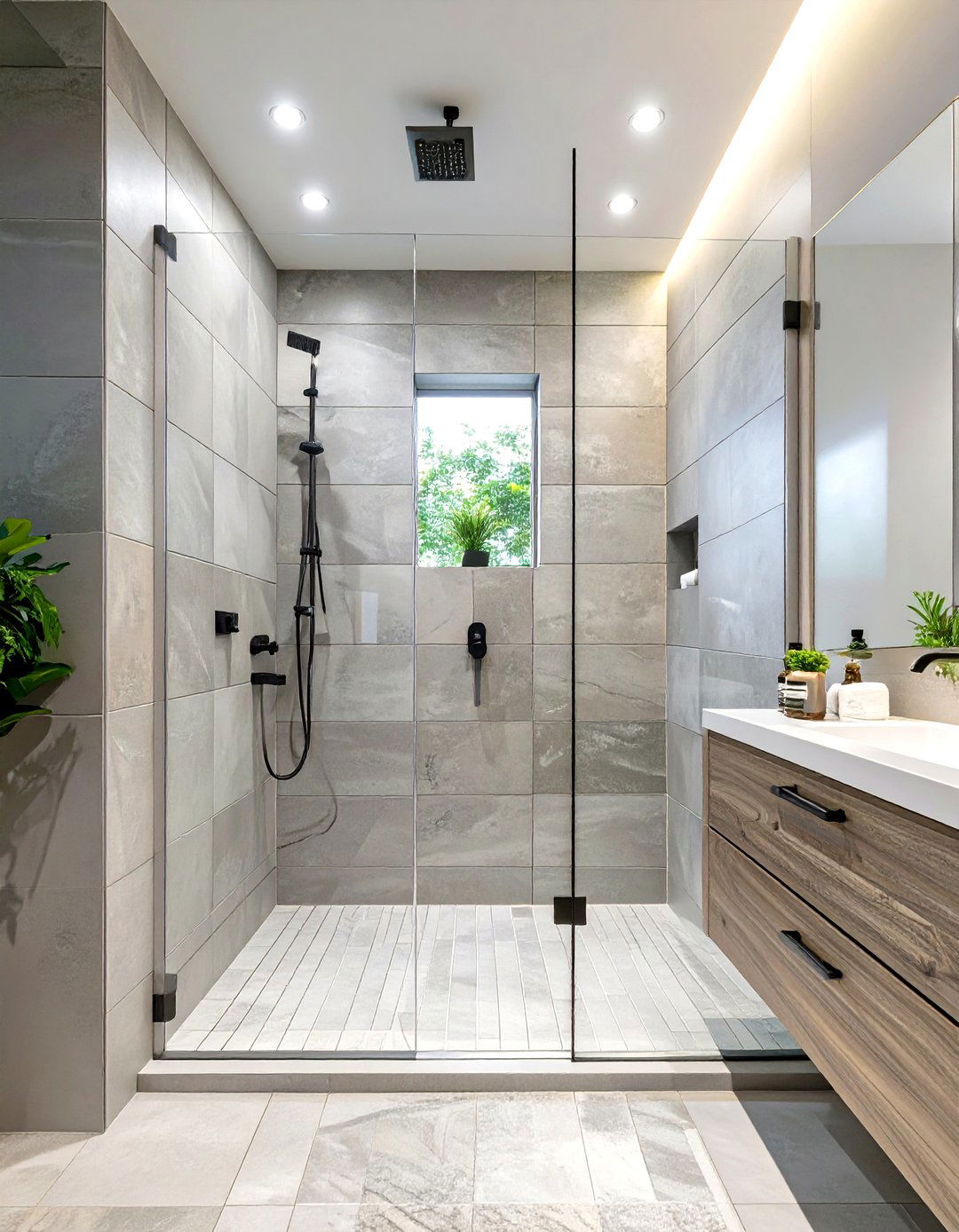 Vertical Tile Walk In Shower - 30 master bathroom walk in shower tile ideas