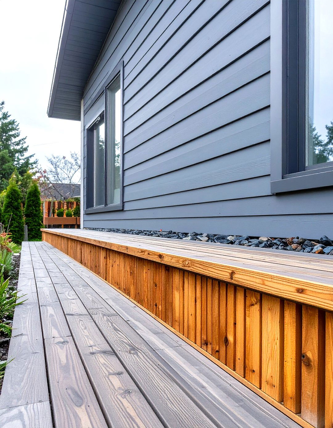 Vertical Wood Slat Deck Skirting - 30 deck skirting ideas