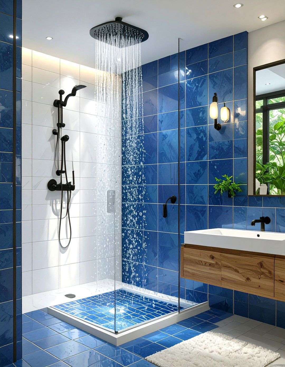 Vertically Stacked Kit Kat Shower Tiles - 30 shower tile ideas 2025