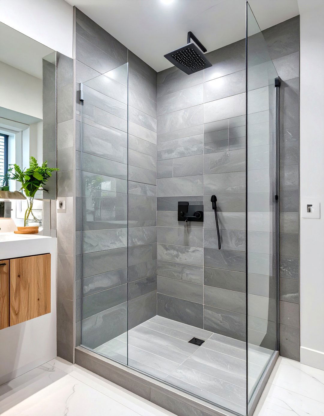 Vertically Stacked Shower Tiles - 30 shower bathroom tile ideas