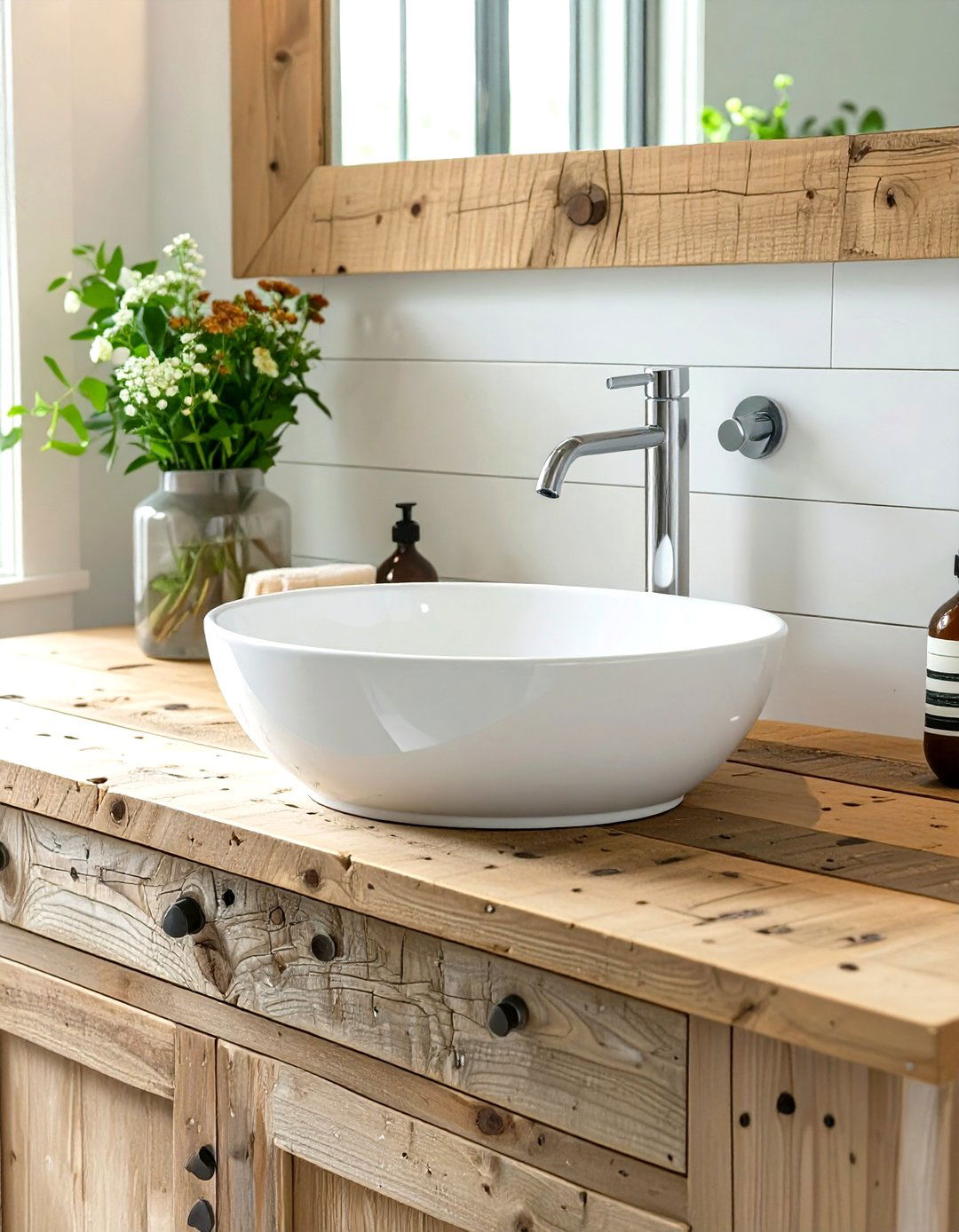Vessel Sink Bathroom - 30 farmhouse bathroom ideas