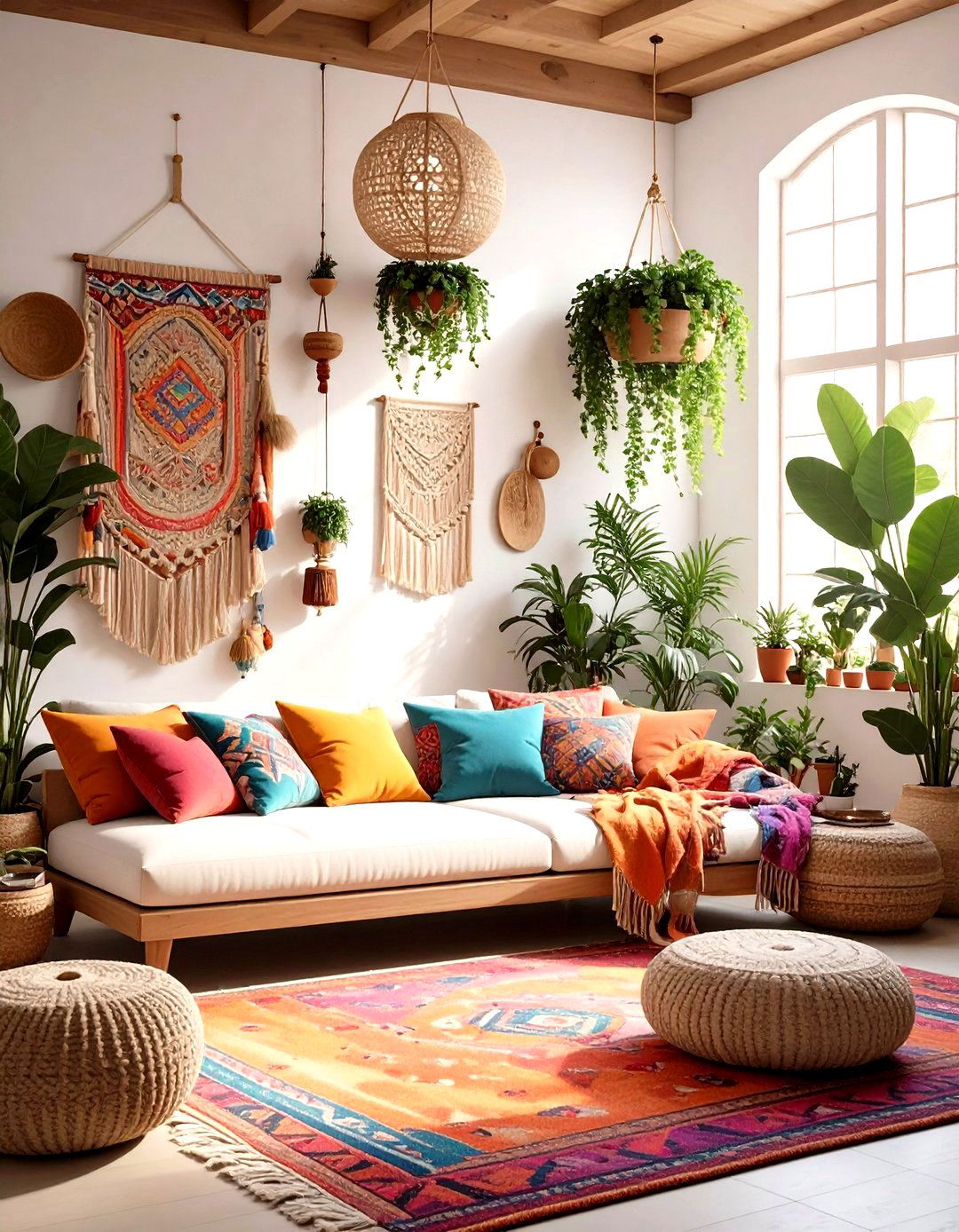 Vibrant Bohemian Eclectic Living Space - 30 sims 4 living room ideas
