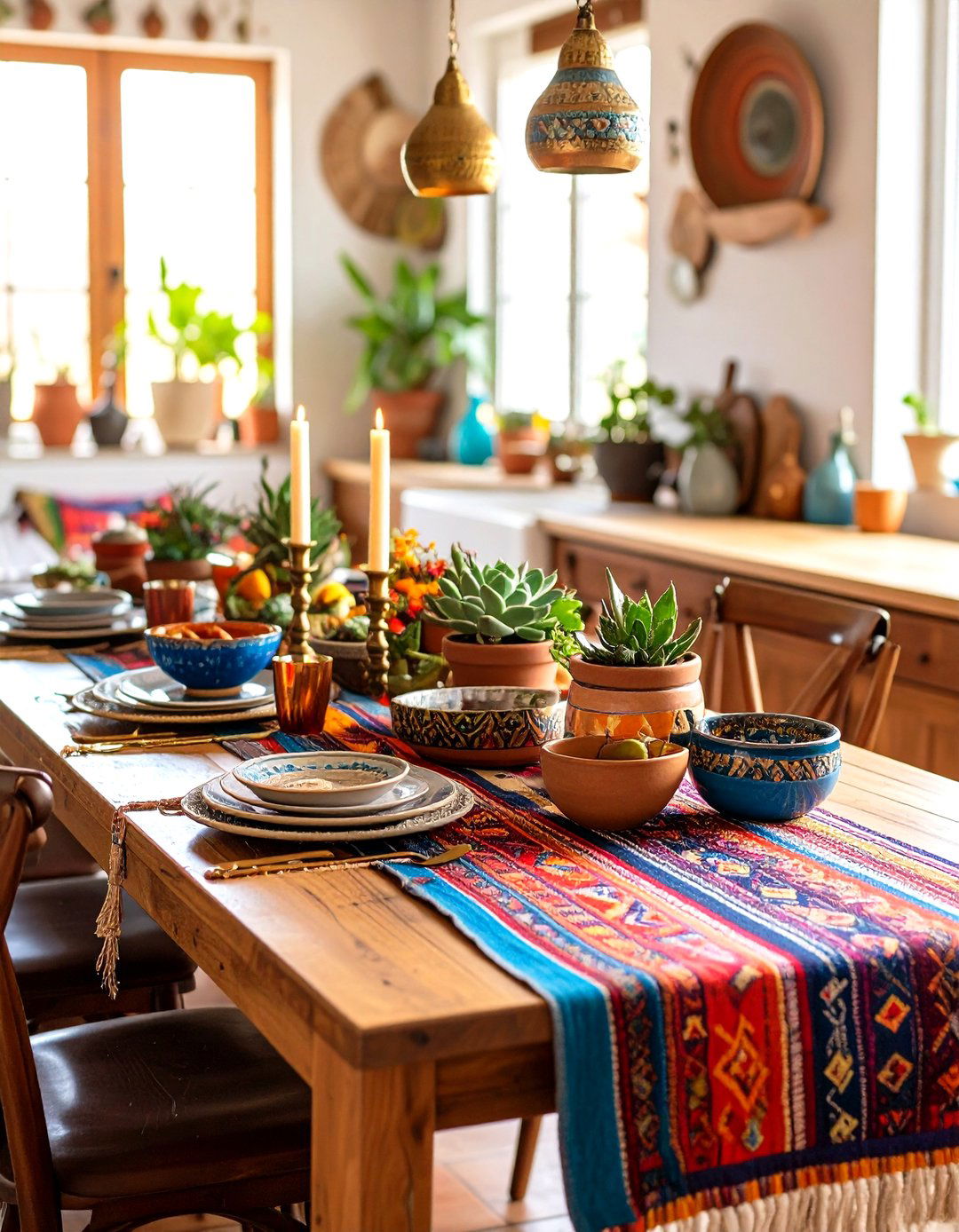 Vibrant Bohemian Kitchen Table Decor - 30 kitchen table decor ideas