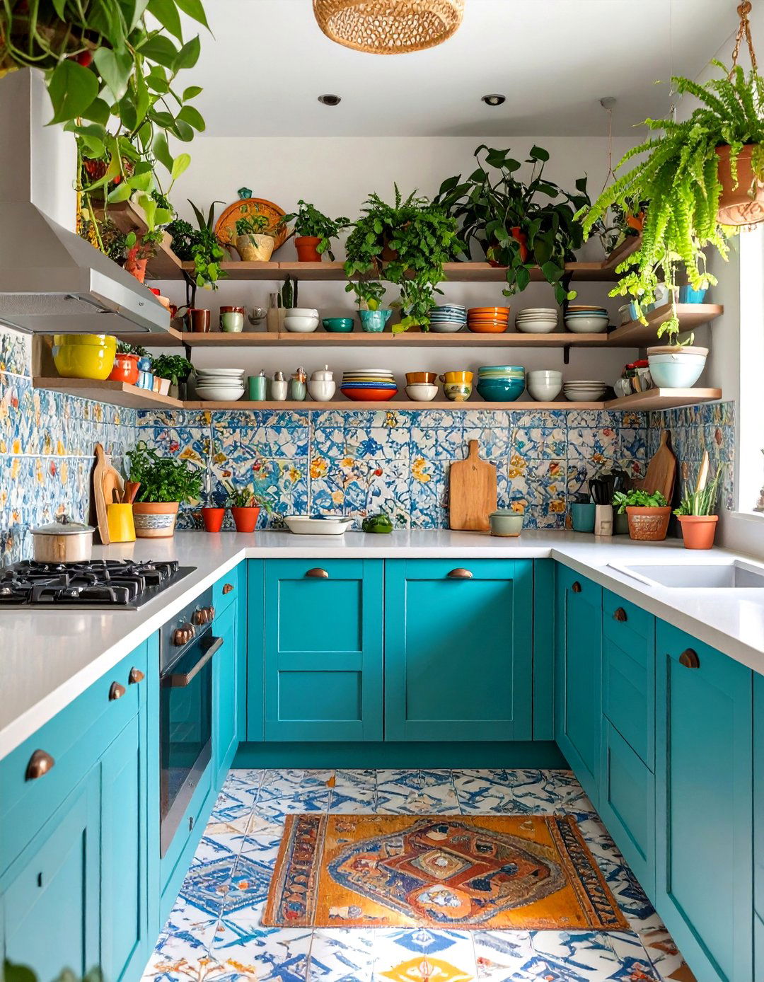 Vibrant Bohemian Kitchen - 30 bloxburg kitchen ideas