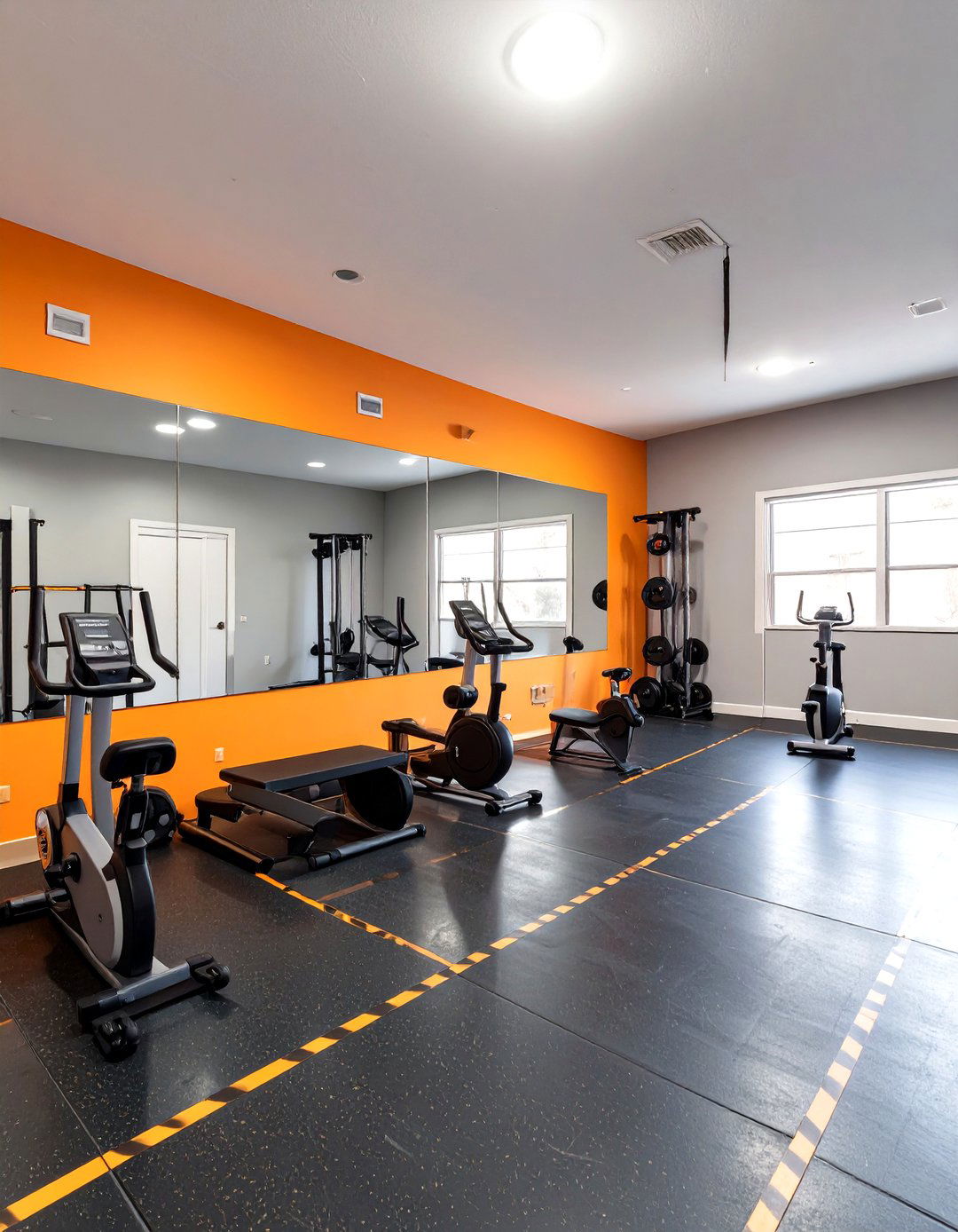 Vibrant Home Gym - 30 garage painting ideas