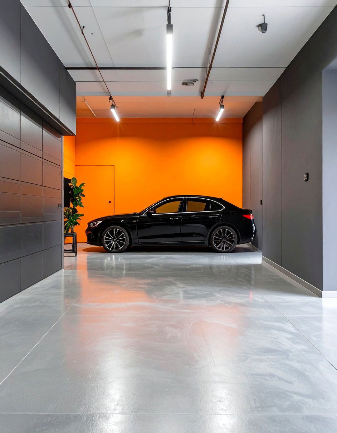 Vibrant Orange and Gray Combo - 30 garage painting ideas