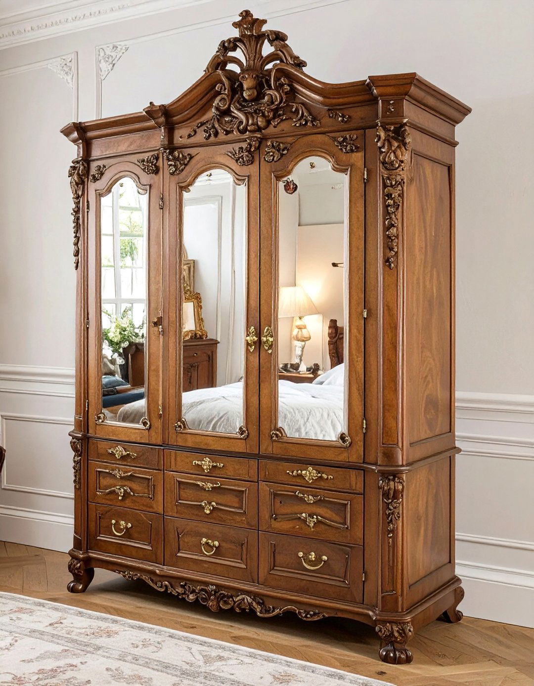 Victorian Era Inspired Ornate Wardrobe - 30 bedroom wardrobe design ideas