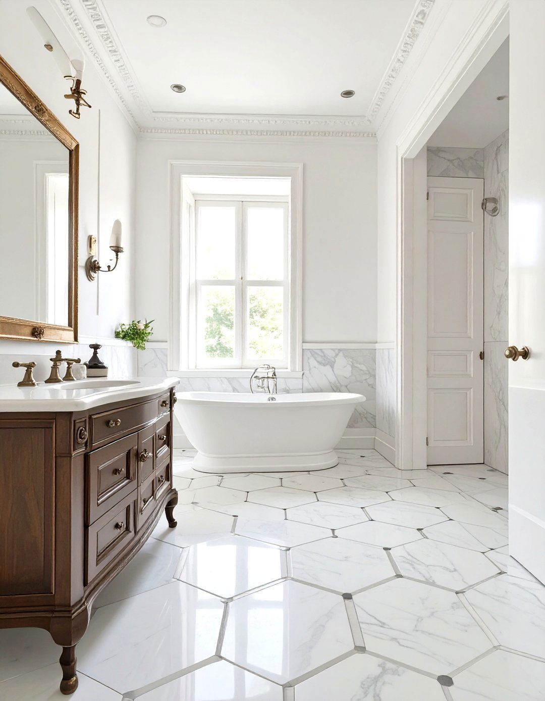 Victorian Era Marble Bathroom - 30 marble bathroom ideas
