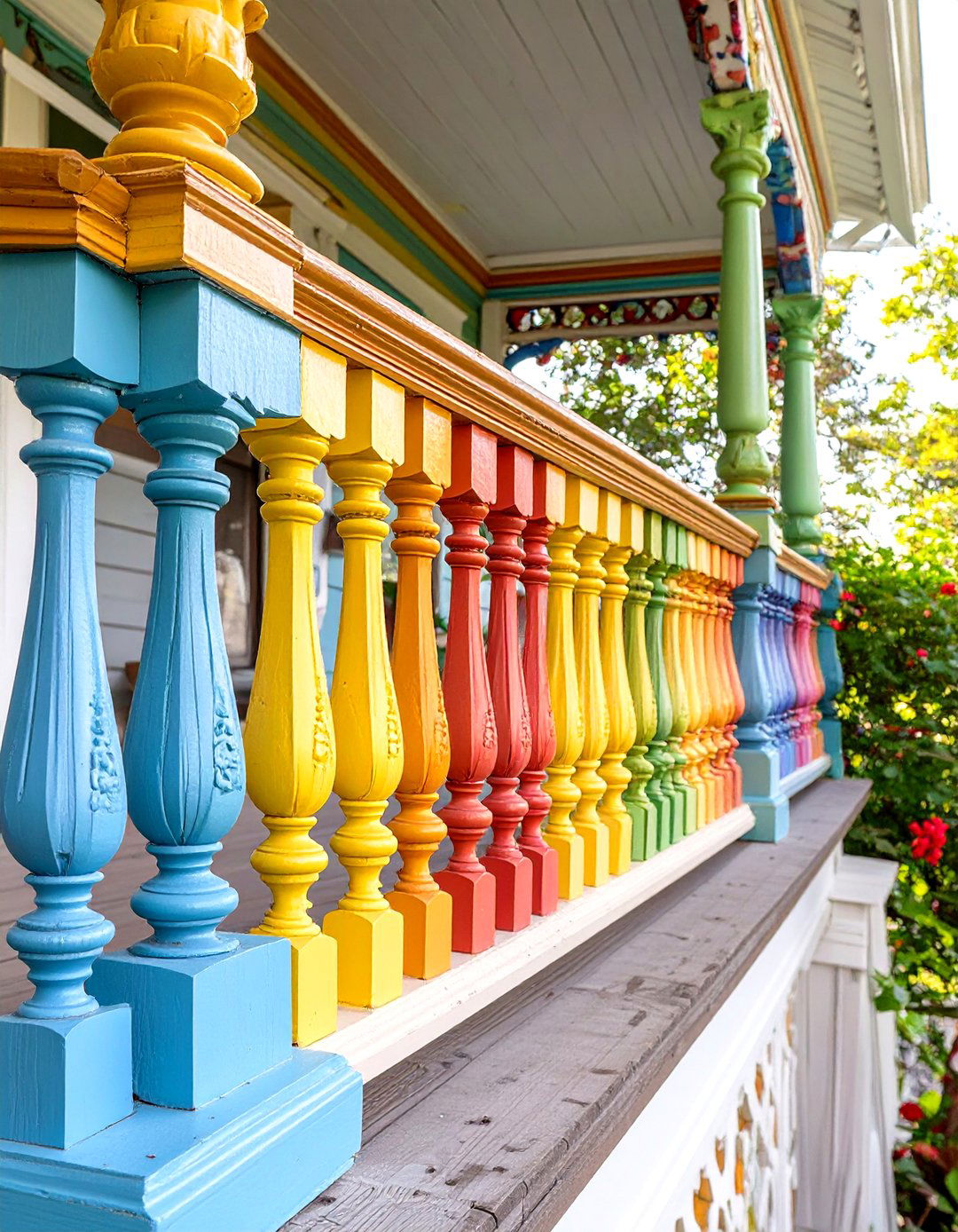 Victorian Gingerbread Wood Railing - 30 wood front porch railing ideas