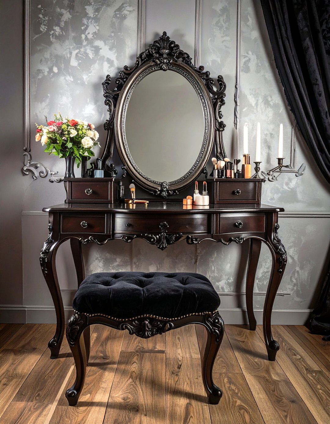 Victorian Gothic Makeup Vanity - 30 makeup vanity ideas