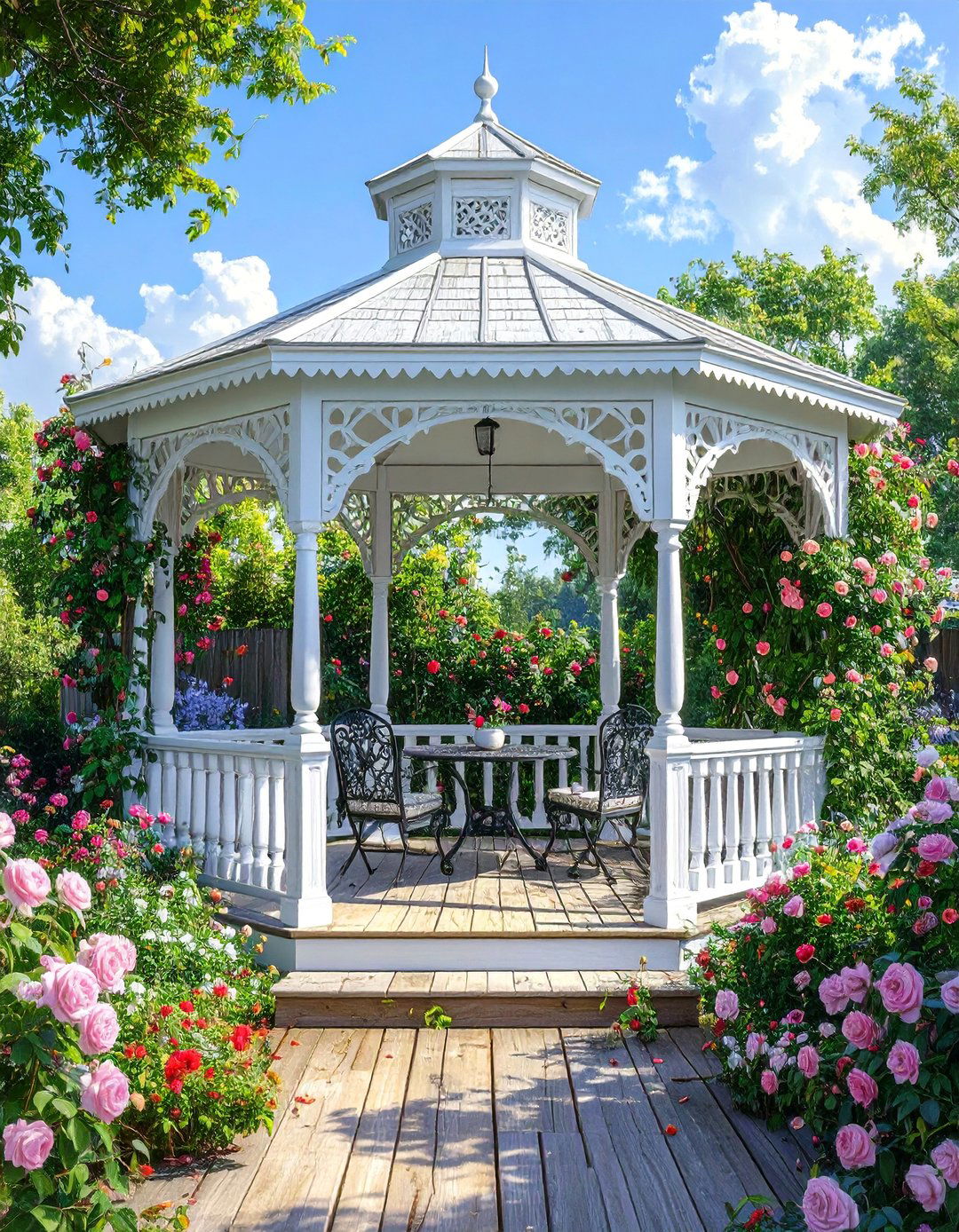 Victorian Inspired Deck Gazebo - 30 deck gazebo ideas